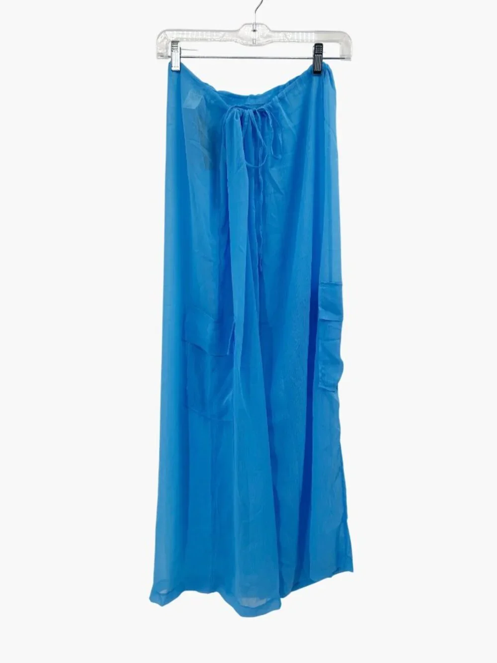 NEW Wild Fable Chiffon Swim Cover Up Cargo Pants - Blue - Size Small